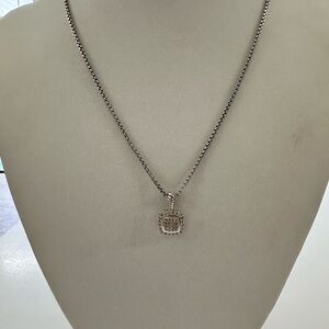 COPY - David Yurman Petite Albion pave diamond pendant necklace